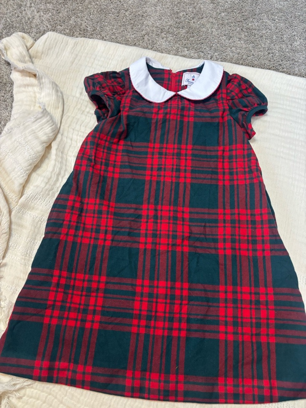 Classic Prep Girls Dress Paige Dress Hunter Tartan Size 8